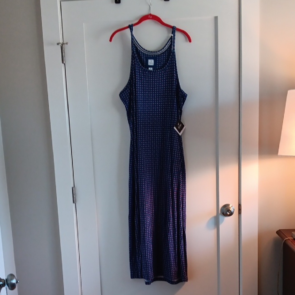 Blue Patterned Women's Dress